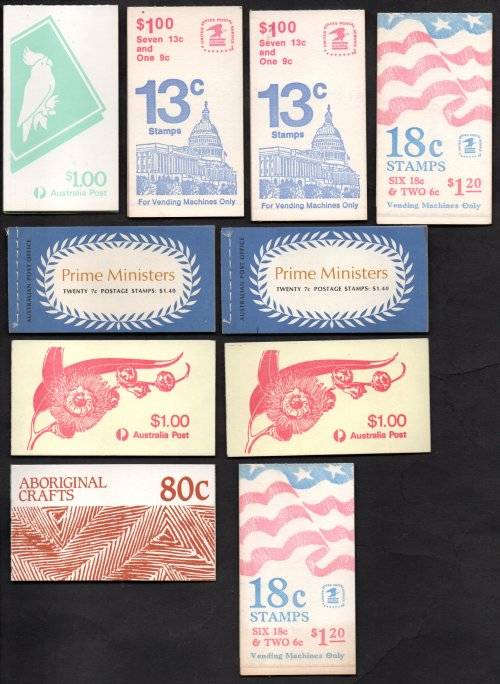 AUSTRALIA/USA SELECTION OF (X10) COMPLETE BOOKLETS. SOME DUPLICATES. AS PER SCANS. GREAT ITEMS.