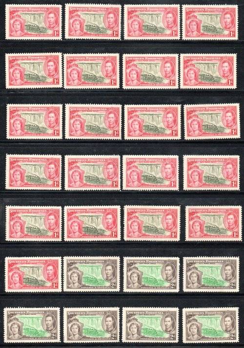 SOUTHERN/NORTHERN RHODESIA BULK DUPLICATED UMM CLEARANCE LOT. HIGH CAT VALUE. GREAT RESALE VALUE.