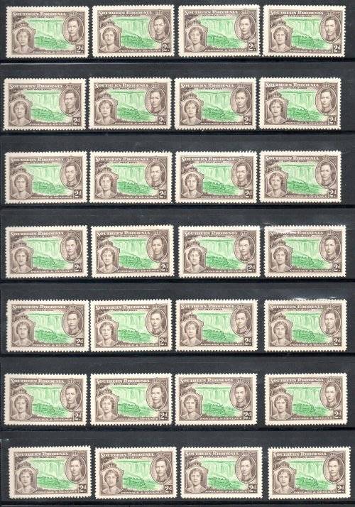 SOUTHERN/NORTHERN RHODESIA BULK DUPLICATED UMM CLEARANCE LOT. HIGH CAT VALUE. GREAT RESALE VALUE.