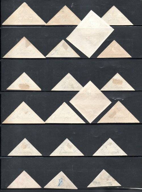 SWA 1926-7 TRIANGULAR STAMPS OF SA OVPT MINT/USED LOT. AS PER SCANS. GOOD VALUE.