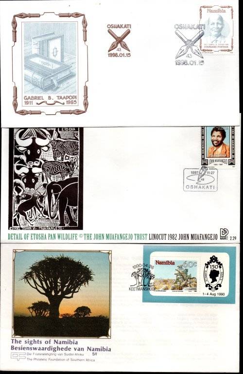 NAMIBIA CLEARANCE LOT OF (X41) FDCs. AS PER SCANS. GOOD VALUE LOT.