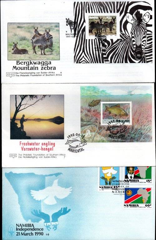 NAMIBIA CLEARANCE LOT OF (X41) FDCs. AS PER SCANS. GOOD VALUE LOT.