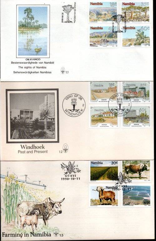 NAMIBIA CLEARANCE LOT OF (X41) FDCs. AS PER SCANS. GOOD VALUE LOT.