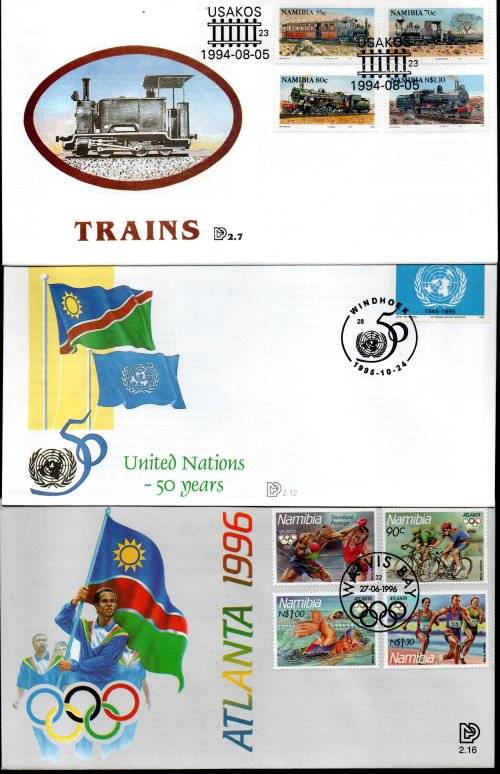 NAMIBIA CLEARANCE LOT OF (X41) FDCs. AS PER SCANS. GOOD VALUE LOT.