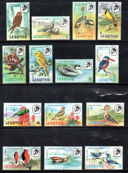 LESOTHO 1981 BIRDS UMM SET OF (X14). SG437/50. AS PER SCANS. LOVELY SET.