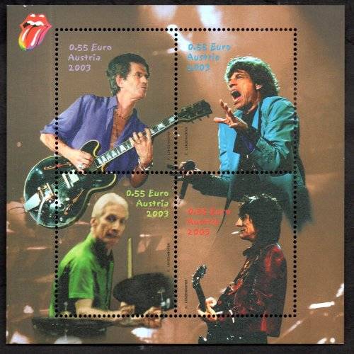 AUSTRIA 2003 ROLLING STONES SHEET UMM. AS PER SCANS. SGMS2679. CV GBP 9+. GREAT ITEM.