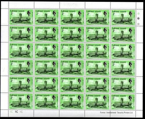 FALKLAND ISLANDS 1969 BISHOP STIRLING (X3) SHEETS OF (X25)+PART SHEET OF (X20) ie 20 SETS. CV GBP30+