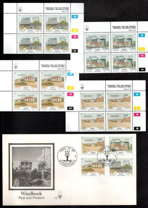 NAMIBIA CLEARANCE LOT OF FDCs + RELATED CONTROLS, PAIRS ETC. AS PER (X28) SCANS. GOOD VALUE.