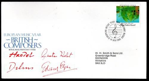 GB 1985 SET OF (X4) BRITISH COMPOSERS FIRST DAY COVERS. ALL ADDRESSED. AS PER SCANS. GREAT ITEMS.