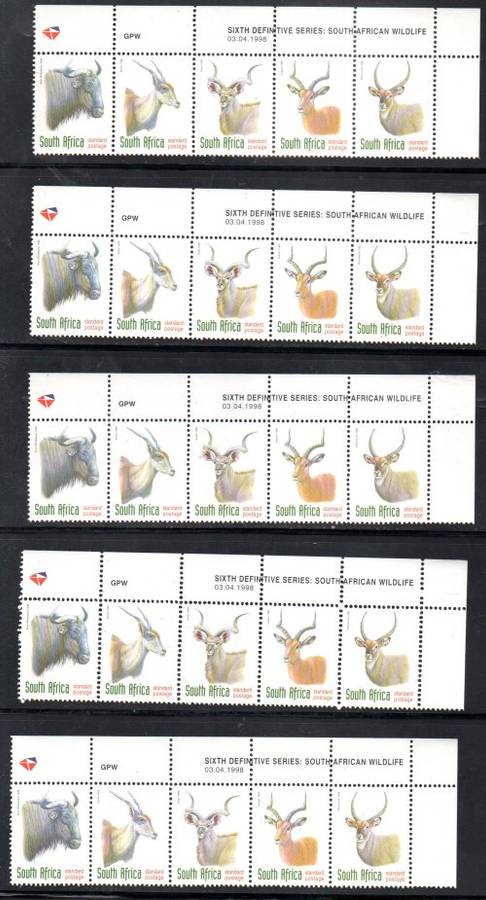 RSA ADDITIONAL VALUE TO 6TH DEF SELECTION OF STRIPS, PANES ETC. DIFFERENT DATES ETC. (X7) SCANS.