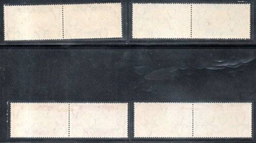 UNION 1935 KGV SILVER JUBILEE M/M SET OF HORIZONTAL PAIRS. CC64-7. AS PER SCANS. CV R950.