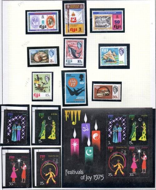 FIJI SELECTION OF UMM SINGLES/MINI SHEET ETC. AS PER SCANS. NICE ITEMS.