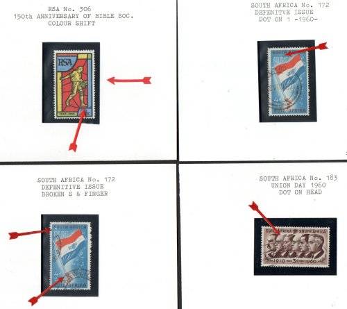 RSA SELECTION OF USED SINGLES WITH VARIETIES. AS DESCRIBED ON CARDS.