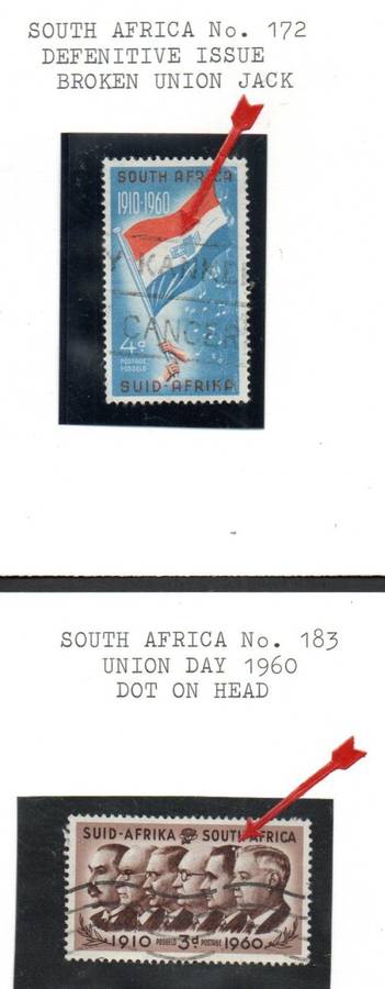 RSA SELECTION OF USED SINGLES WITH VARIETIES. AS DESCRIBED ON CARDS.