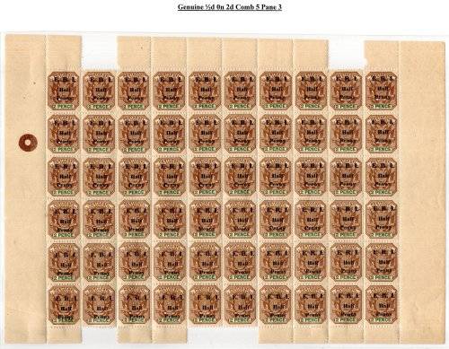 TRANSVAAL/ZAR ERI OVERPRINT 1/2d SURCHARGE ON 2d PART SHEET OF (X60) MINT. CONDITION PER SCANS.
