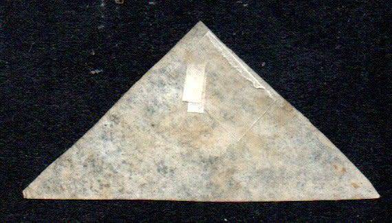 COGH 1863-4 4d STEEL BLUE (SHADES) TRIANGLE USED. 3 FAIR THIN MARGINS. CC15c. CV R9K FOR GOOD COPY.
