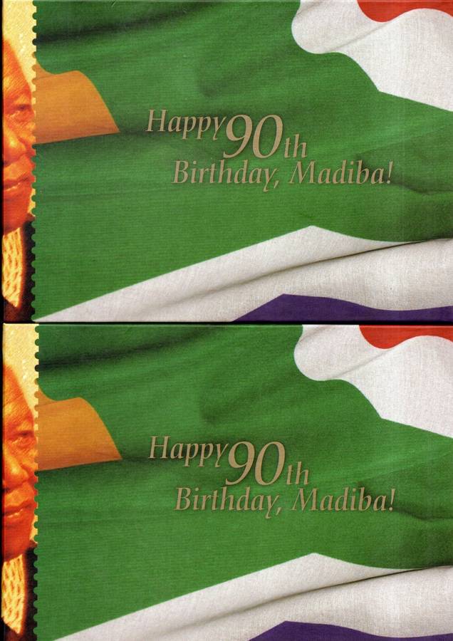 RSA 2008 HAPPY 90TH BIRTHDAY MADIBA (X4) SOUVENIR FOLDERS. AS PER SCANS. NICE LOT.