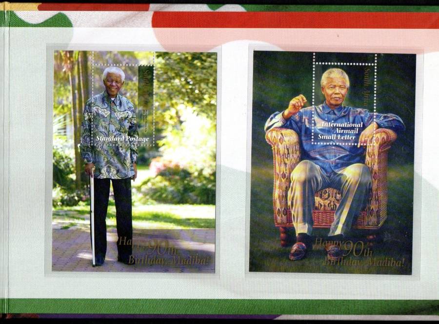 RSA 2008 HAPPY 90TH BIRTHDAY MADIBA (X4) SOUVENIR FOLDERS. AS PER SCANS. NICE LOT.