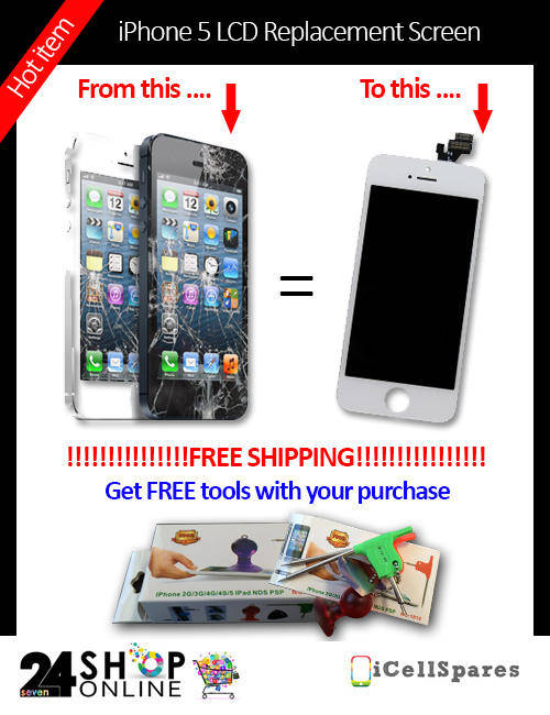 Apple iphone 5 LCD - BRAND NEW - WHITE - FREE SHIPPING - FREE TOOLS