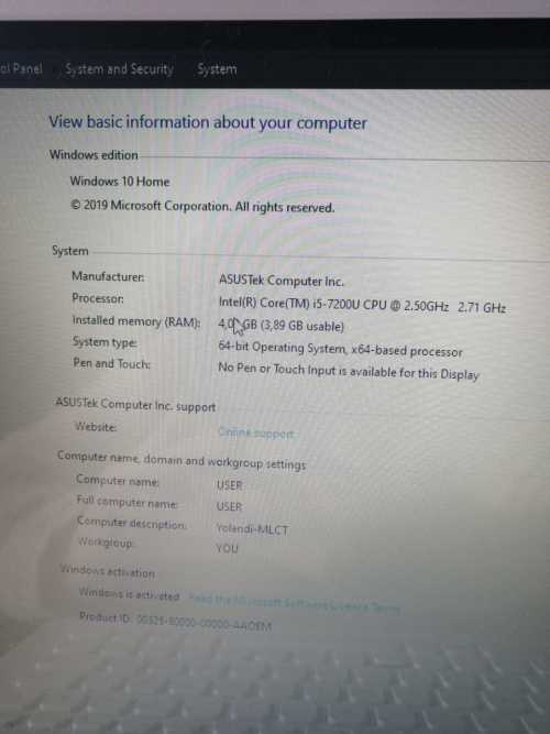 ASUS X541U - i5 7200 7th Gen