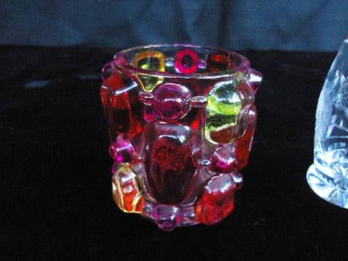 3 LOVELY PIECES OF VINTAGE GLASS;MURANO,CUT CRYSTAL ROSE PATTERN AND VICTORIAN