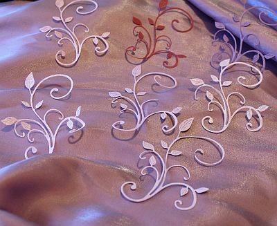 Leaves and swirls die-cut shapes for Scrapbooking or Card making