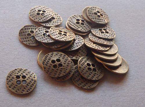 4 hole button charms (25 pieces)