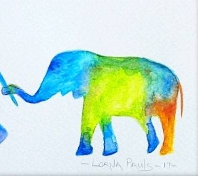 Original Painting by Lorna Pauls - Ellies 1 (42 x 14.8 cm or 16.5 x 5.8")
