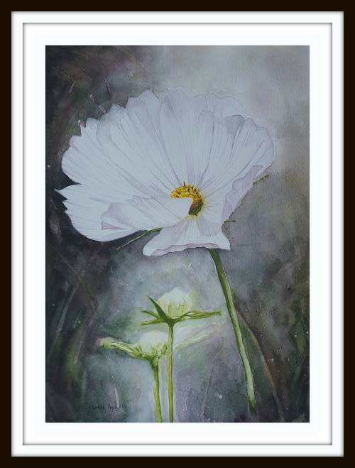 Original Painting by Lorna Pauls - Cosmos 2 (42 x 29.5 cm or 16.5 x 11.5")