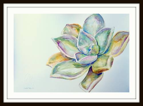 Original Painting by Lorna Pauls - Succulent 1 (42 x 29.5 cm or 16.5 x 11.5")