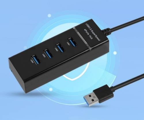 PS4 4 Port USB Expansion HUB USB 3.0 for PS4/ PS4 Slim/ PS4 Pro (Black)
