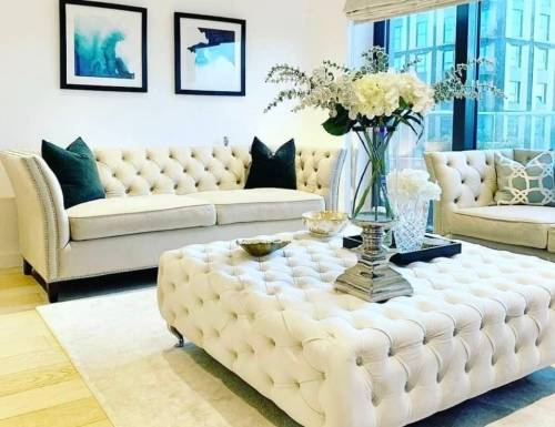 Nice and Spacious Beautiful Living Room Set (2 Couches + Ottoman Table)