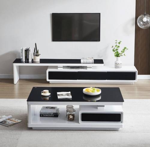 TV Stand + Coffee Table (Stylish Living Room and Loung Entertainment Set)