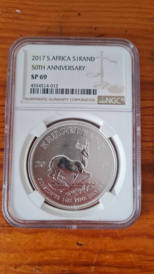 2017 S Africa Silver Kruger 1 Rand - 50th Anniversary