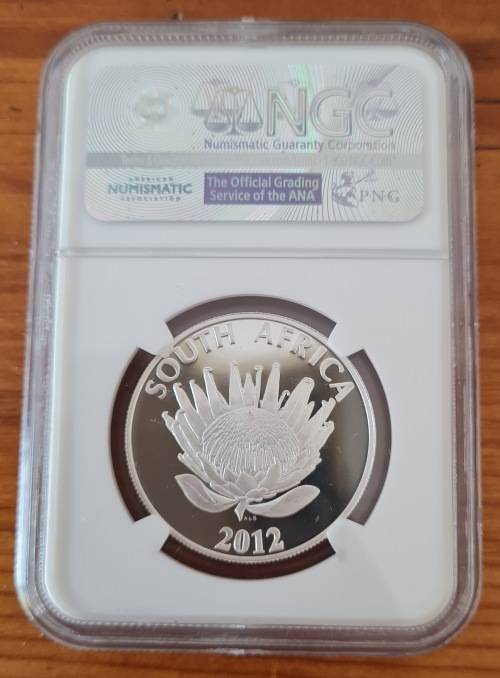 2012 Protea SA Silver Rand - Walter and Albertina Sisulu - PF69