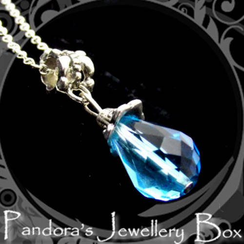 Crystal Pendant & Silver Necklace