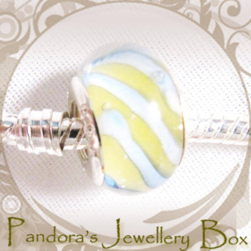 PANDORA STAMPED MURANO Bead Charms with 925 Stering Silver Cores