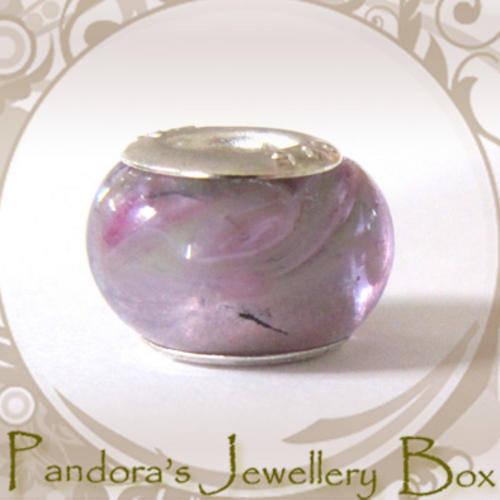 'Dreamy" Murano EURO BEAD CHARM with 925 Stering Silver Core