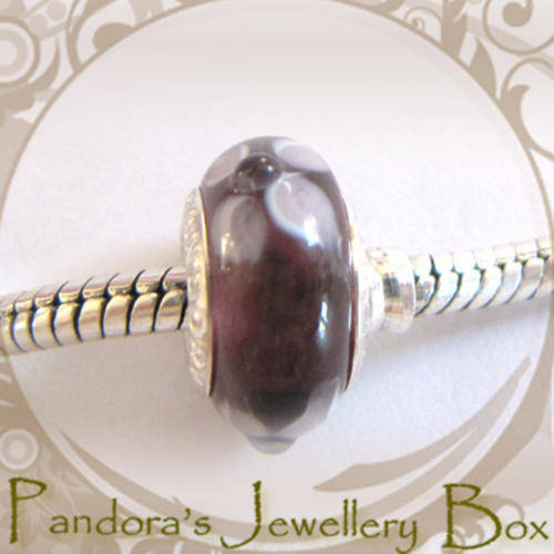 "PANDORA" Stamped MURANO Charm with 925 Core for Pandora Bracelet