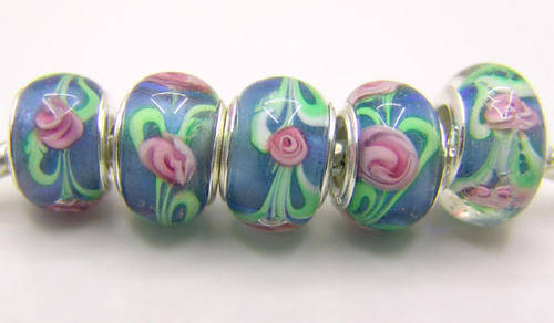 5pcs Superb Murano Glass Bead Charms for Pandora Bracelet