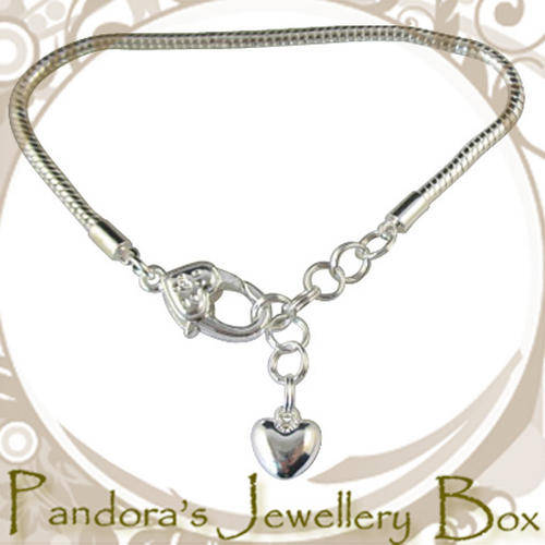 925 Silver Electoplated EURO Charm Necklace - 50cm