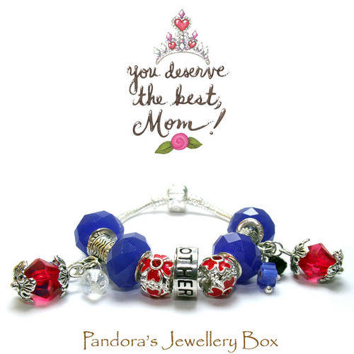 SALE 20% A Unique Gift for MOM - EURO Charm Bracelet with 925 Sterling Silver Cores