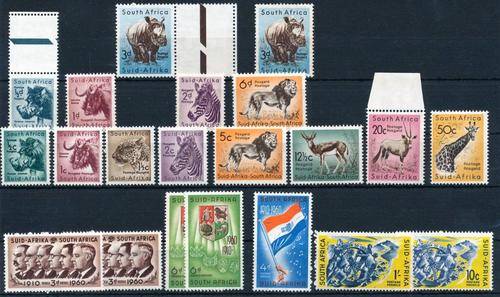 RSA & UNION - A MIXTURE OF ANIMALS - STERLING + DECIMAL + OTHERS - UNMOUNTED & MOUNTED MINT - VIEW