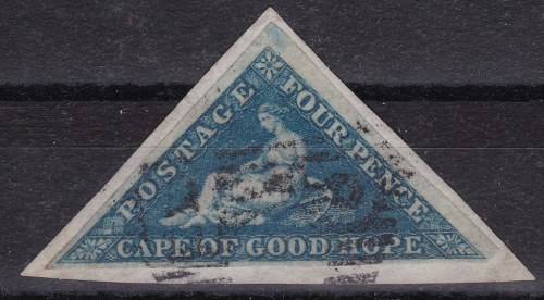 COGH - 4 PENNY TRIANGLE ON PIECE - STUNNING MARGINS!! - CV = R 1,200.00 - VIEW BELOW