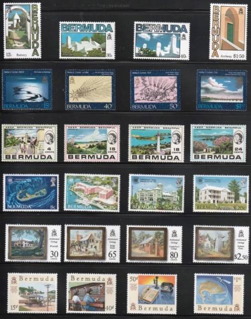 BERMUDA - MASSIVE COLLECTION - 1971 TO 2000 - 24 UNMOUNTED SETS!! - CV  R 3,100.00  VIEW BELOW