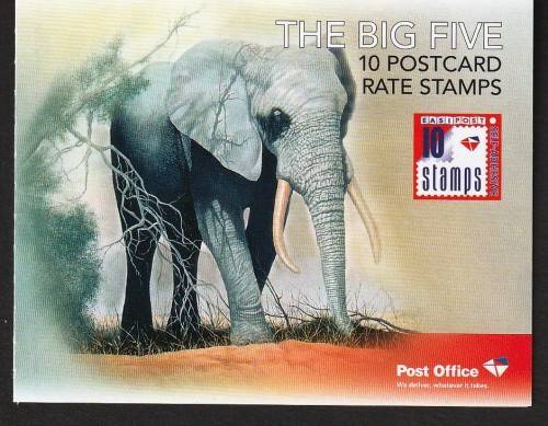 RSA - 2017 - THE BIG FIVE - AIRMAIL POSCARD STAMPS - BOOKLET - SACC 2302 - CV  R 240.00