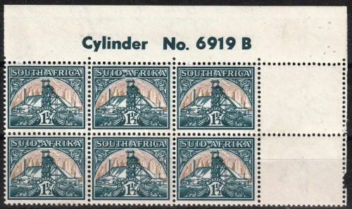 SA UNION - MEDIUM GOLD MINE - CONTROLS - UNMOUNTED MINT - SACC 86b - VIEW BELOW - (X)