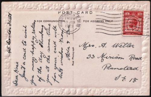 GB - 1929 - BEAUTIFUL - KGV - POSTCARD - VIEW BELOW - (X)