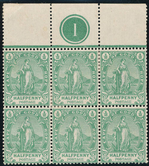 SACC 53  BLOCK OF SIX MINT CONTROLS!