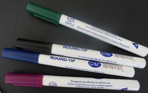Scrapbooking - Creative Memories -Jewel Tone Journaling Pens (set of 4) Round Tip Acid Free - joy999